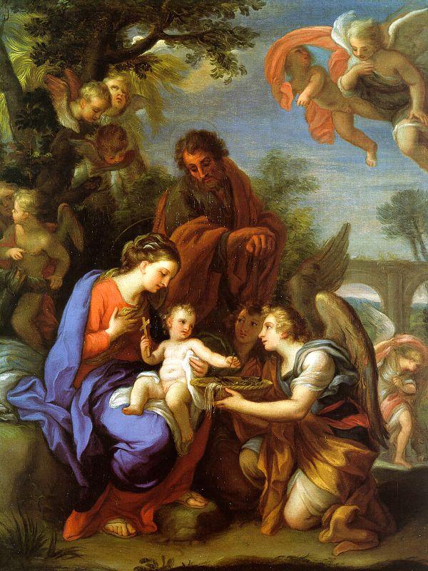 Chiari, Giuseppe The Rest on the Flight into Egypt china oil painting image